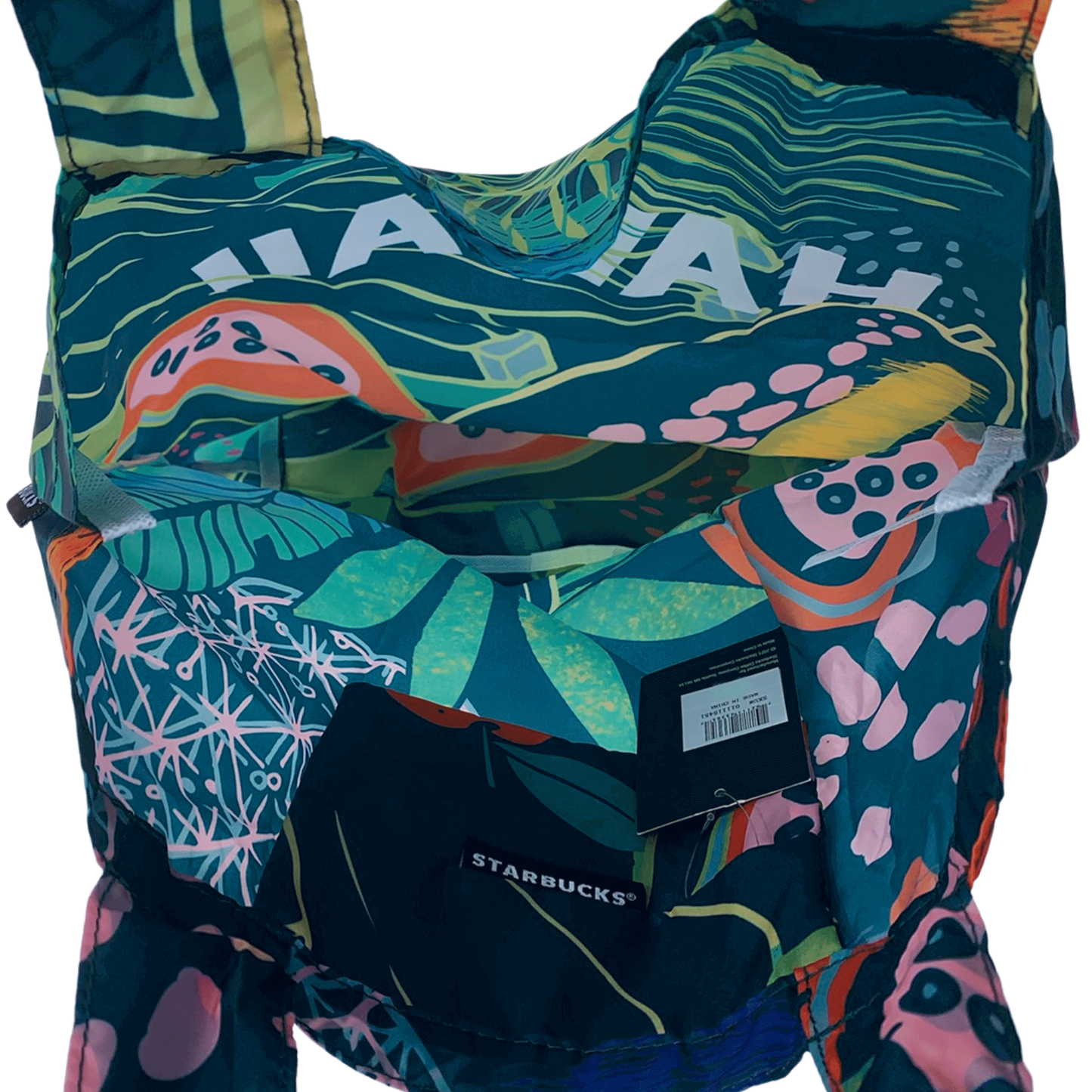 STARBUCKS エコバッグ フルーツ柄 L