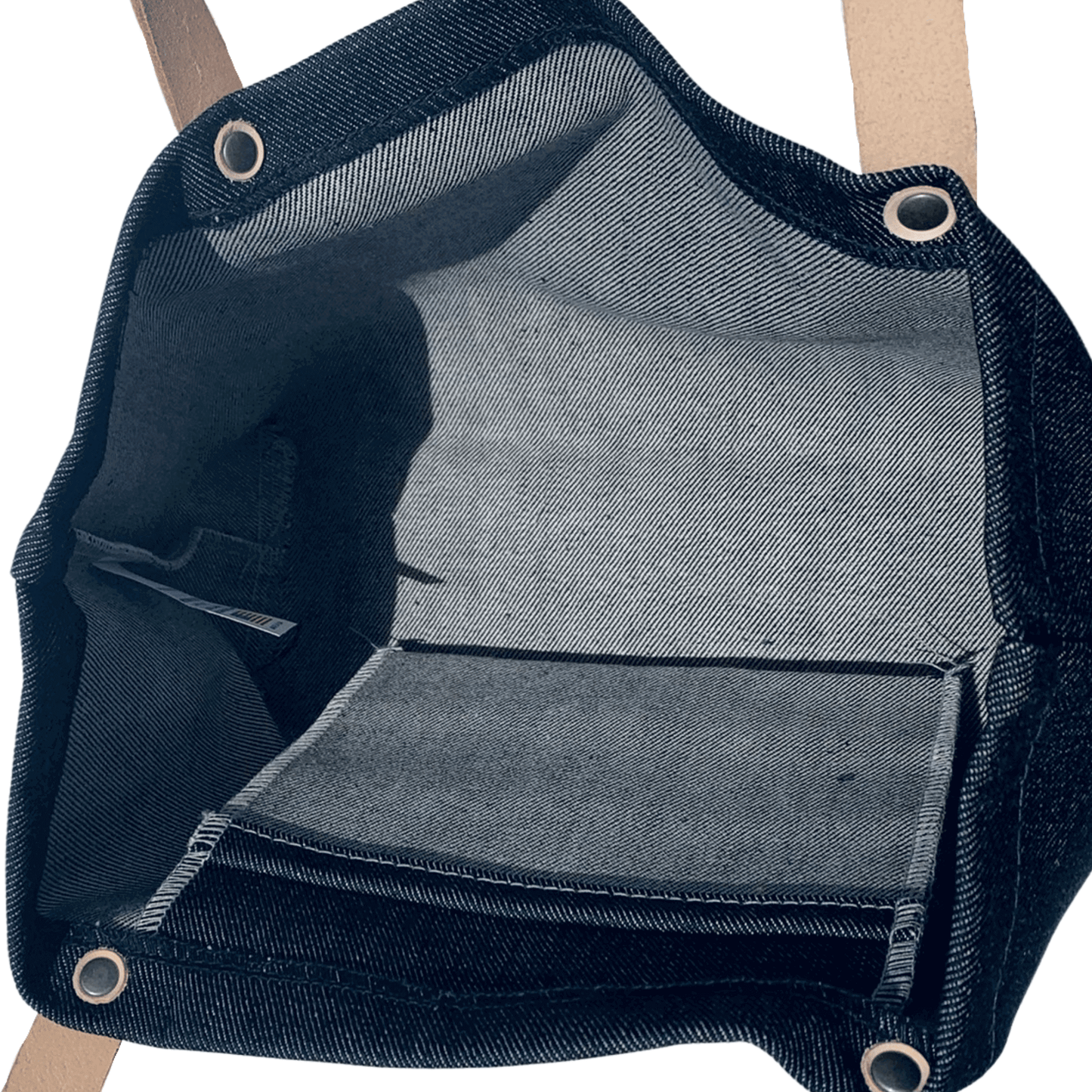 DEAN &DELUCA トートバッグ レザーハンドル デニム S