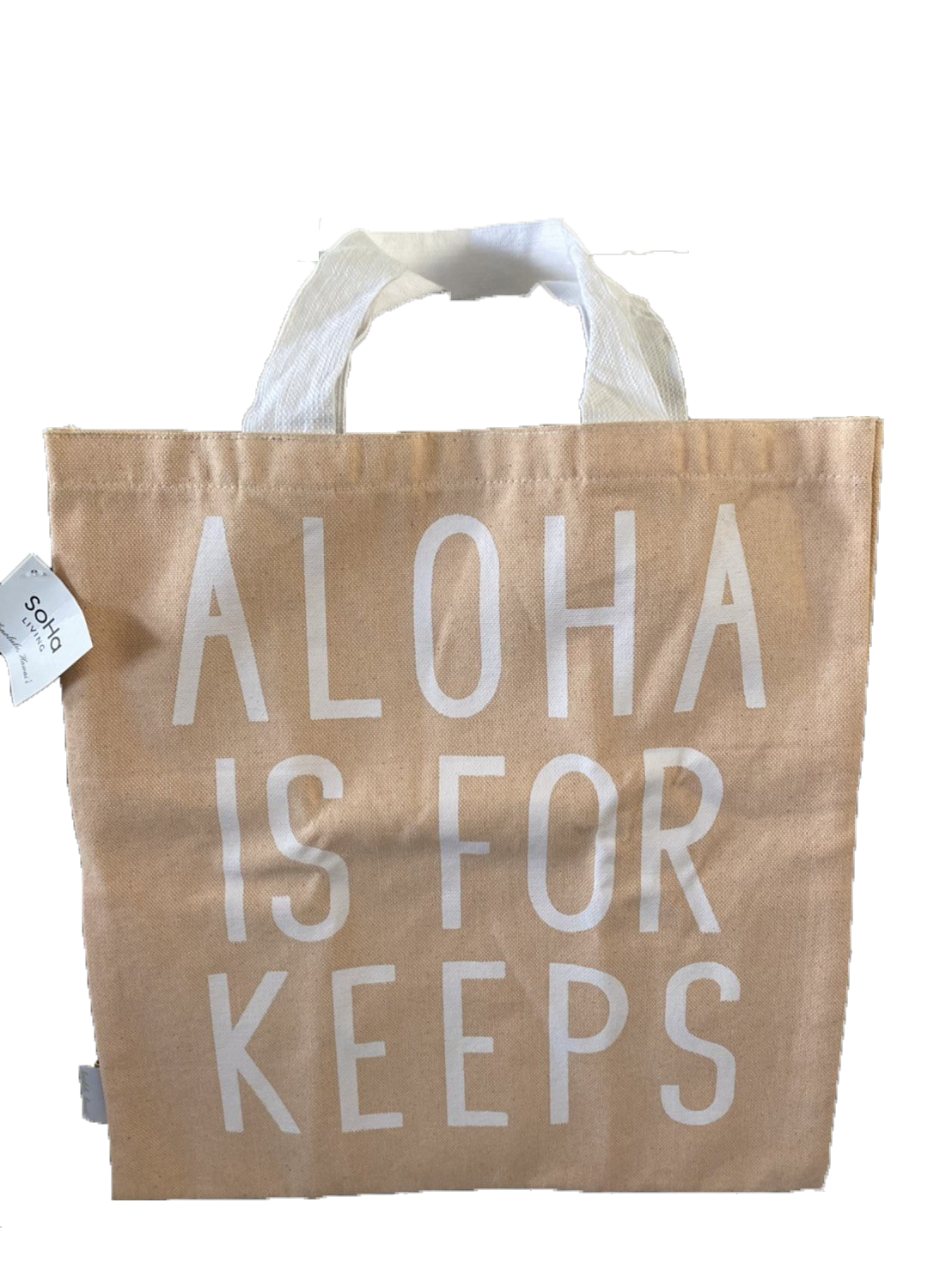SoHa LIVING ハワイで大人気のトートバッグ ALOHA IS FOR KEEPS ピンク 