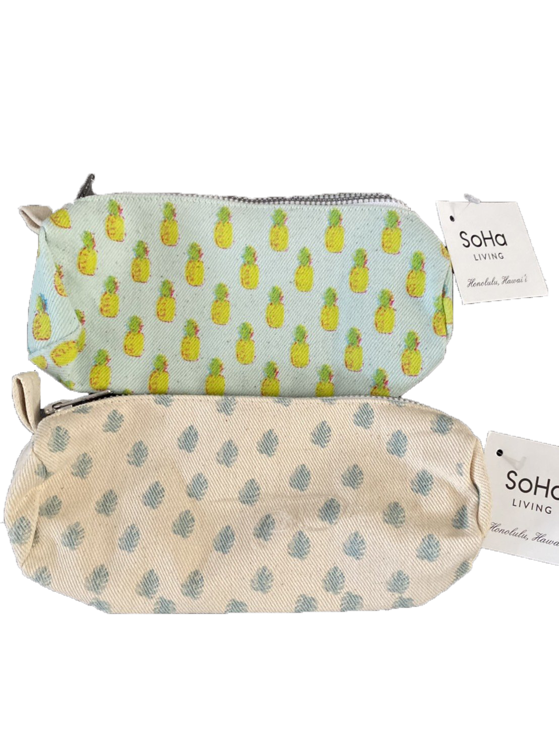 SoHa LIVING ペンケース ピンク リーフ柄