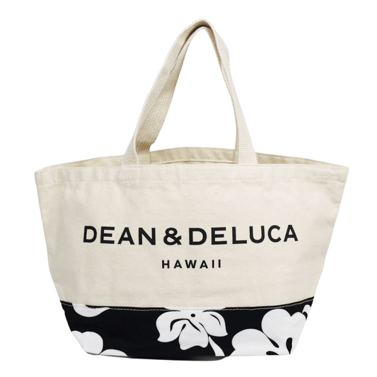DEAN &DELUCA トートバッグ ロイヤルハワイアン限定 入手困難なHawaii限定モデル ナチュラル ハイビスカス柄 Sサイズ