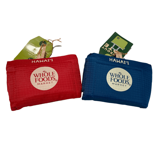 WHOLE FOODS MARKET コンパクトエコバッグ ブルー L