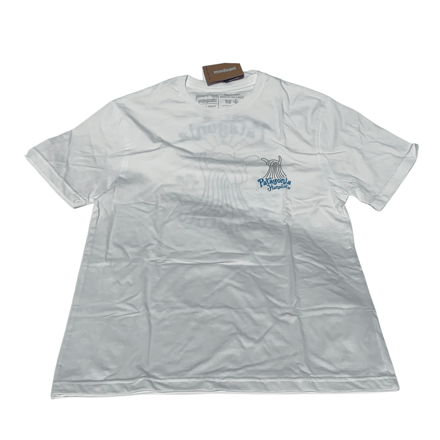 PATAGONIA/パタゴニア ハワイ パタロハ メンズ 半袖 Tシャツ オーガニックコットン ホワイト ハワイ直輸入 S