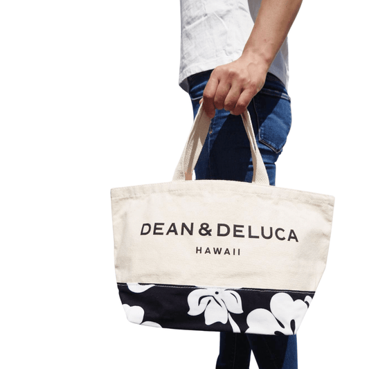 DEAN &DELUCA トートバッグ ロイヤルハワイアン限定 入手困難なHawaii限定モデル ナチュラル ハイビスカス柄 Sサイズ