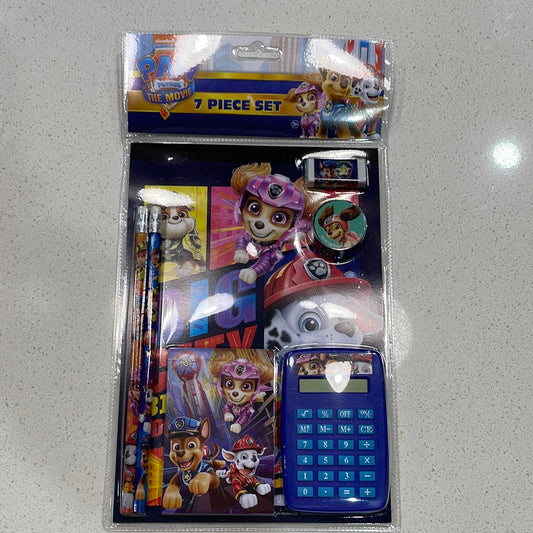 Paw patrol パウ・パトロール 文房具 7点セット ノート メモ帳 鉛筆 消しゴム 鉛筆削り 消しゴム 計算機